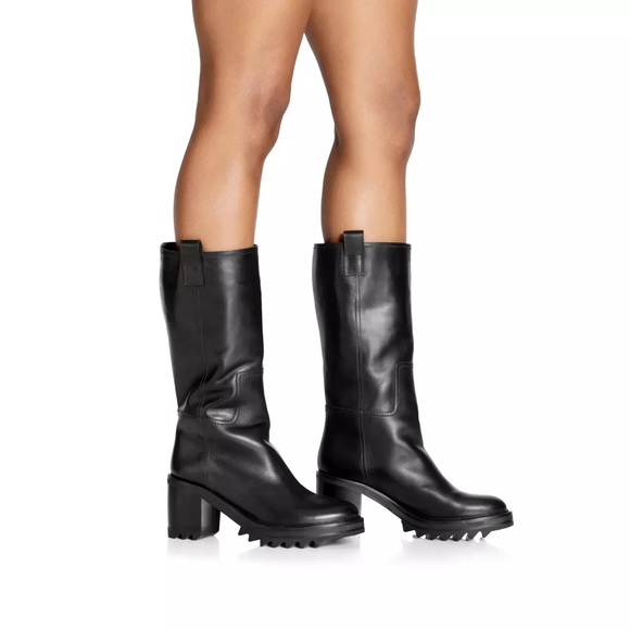 Tamara Mellon Easy Rider Black Leather Moto Boot NWOT - Picture 5 of 9